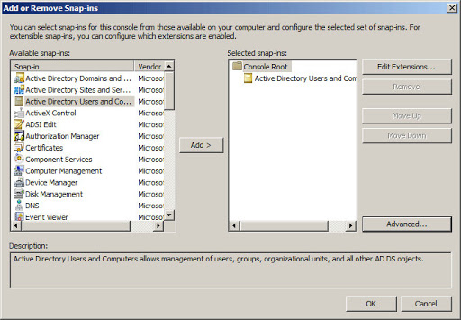 Abriendo OUs específicas sin tener que browsear todo el Arbol en Active Directory